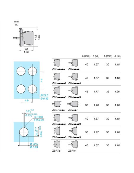 Cuerpo piloto luminoso led 120vca blanco
