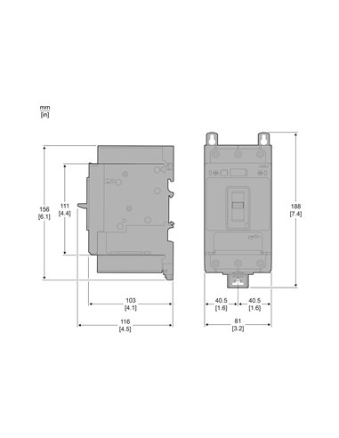 Disyuntor de motor, Tesys GV4, 3P, 50 A, Icu 50 kA, termomagnético, terminales de Everlink