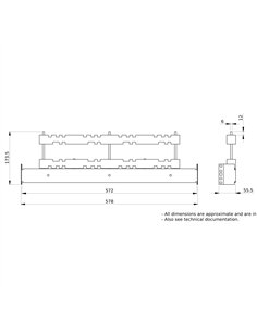 Soporte prolong. polos entreje 115mm 2