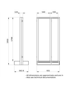 Tapa frontal zocalo G IP55, ancho 600mm 2
