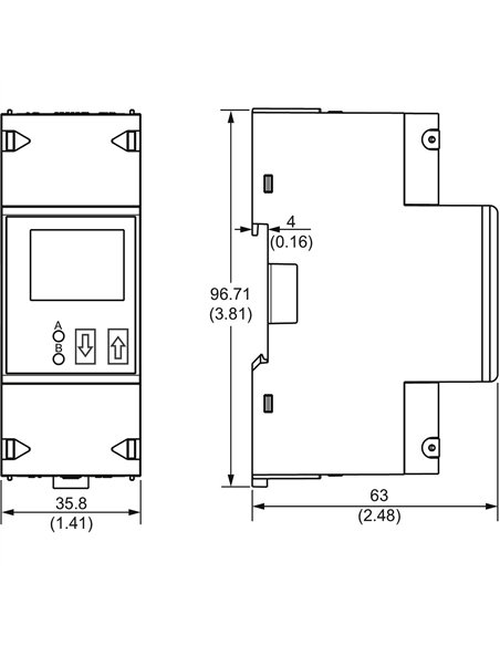 Contador de energía iEM2455 1F 230V Mbus MID