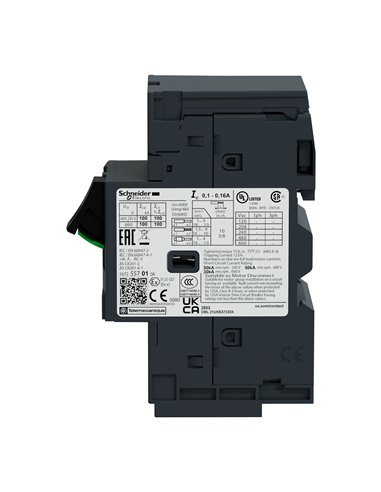 Disjuntores-motor magnetotérmicos GV2ME 0,1/0,16A con terminales de resorte
