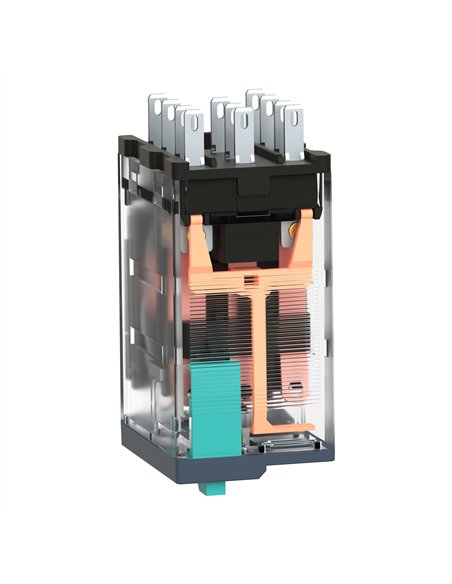 Relé miniatura enchufable, 10 a, 3 nanc, led, 24 v cc
