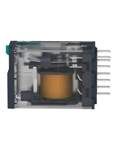 Relé miniatura enchufable, 10 a, 3 nanc, led, 24 v cc