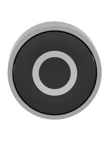 Cabeza pulsador ras negro 0