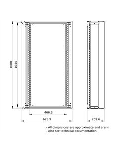 Cofret G IP30,extension 21 Mod,1.080mm 2