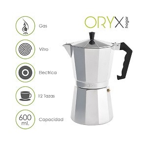 Cafetera Aluminio 12 Tazas (600 ml.) Classic 05056014