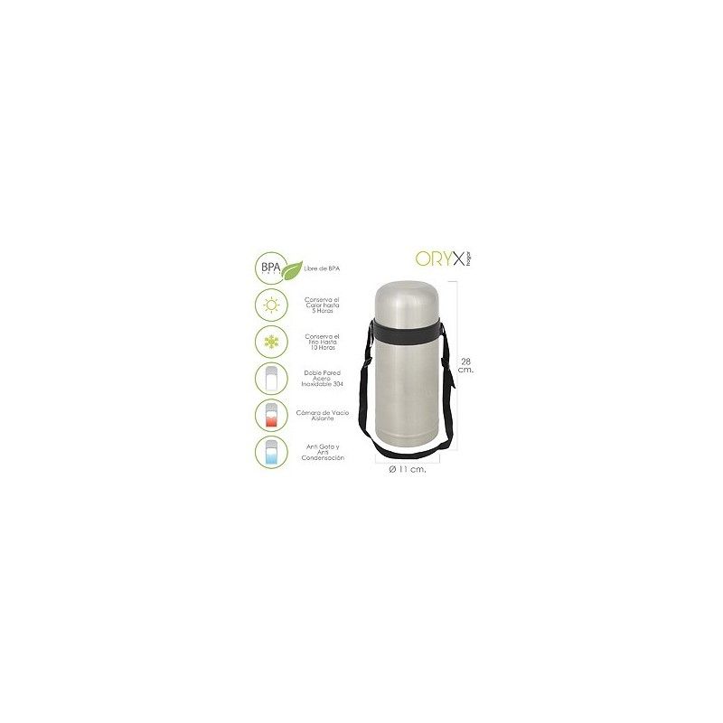 Thermo, des Solides et des Liquides en Acier Inoxydable anti-gouttes capacité de 1 Litre. 05075025