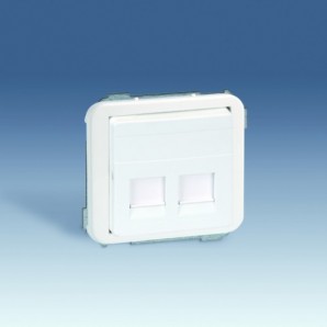 Tapa informatica 2 conectores RJ45 marfil SIMON 75589-61