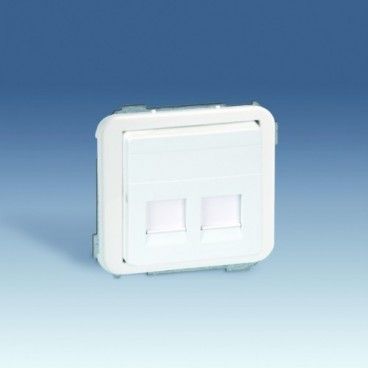 Tapa informatica 2 conectores RJ45 marfil SIMON 75589-61