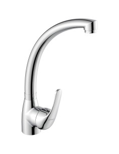 Robinet de cuisine en laiton avec finition chromée