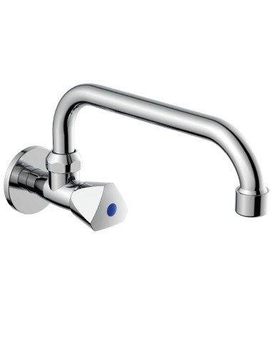 Chrome Kitchen Faucet with Swivel Spout and Ceramic Cartridges