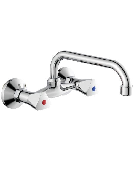 Chrome Kitchen Faucet with Swivel Brass Spout