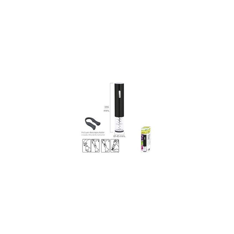Cavatappi Elettrico a Batteria Con Descapsulador (4 AA) Non Incluse 05057055