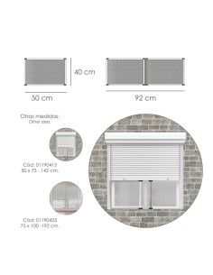 Mosquitera Extensible Marco Aluminio 40 x 50/92 cm 2