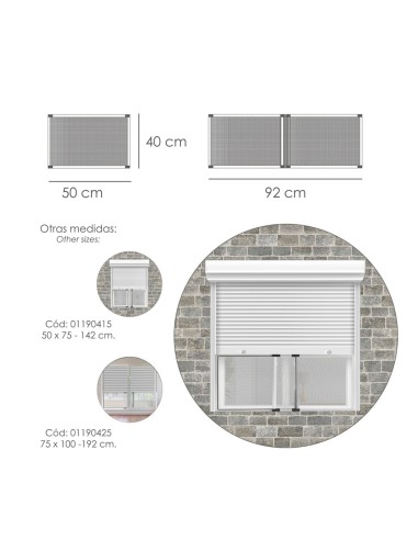 Mosquitera Extensible Marco Aluminio 40 x 50/92 cm