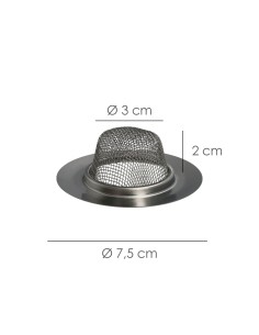Filtro a cestello in rete inox Ø 7,5 cm per lavabo 2