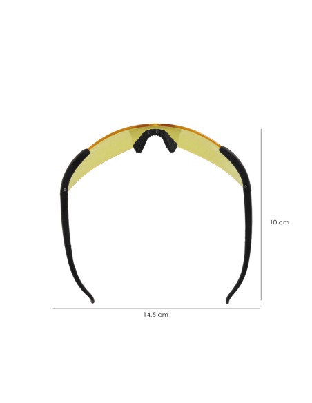 EN166 Protective Glasses with Adjustable Temples and Amber Lenses