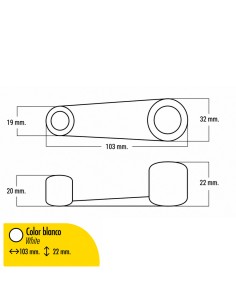 White Door Stop with Swivel Holder 2