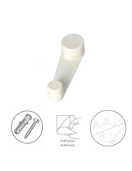 Butée de Porte avec Retenue Rotative Blanche
