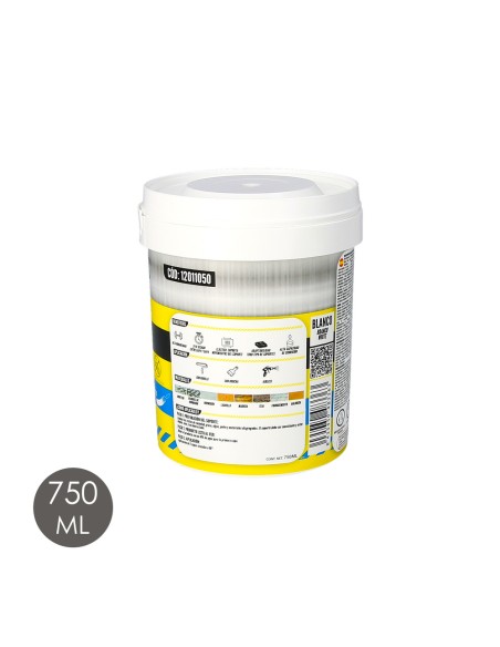 Waterproof Paint with Fibers 750 ml White
