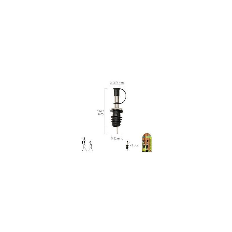 Plug Button Spout Stainless With Lid (2 Units) 05057100