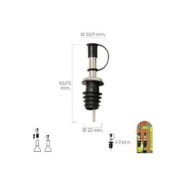 Plug Button Spout Stainless With Lid (2 Units) 05057100