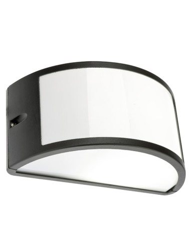 Plafonnier Applique IP54 1/2 Lune Ouvert Noir