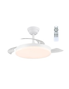 Ventilador LED aspas retráctiles Milky Mini Eco 39W 4290Lm CCT Dim