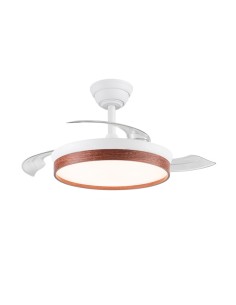 Ventilador LED aspas retráctiles Paneco Mini Cerezo 39W 4290Lm CCT Dim