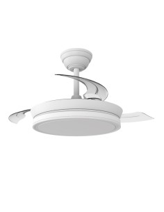 Ventilador LED aspas retráctiles Night Evo Mini Blanco 39W 4550Lm CCT Dim