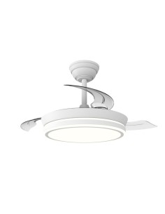 Ventilador LED aspas retráctiles Night Eco S Blanco 39W 4290Lm CCT Dim 2