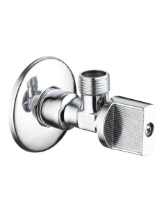 Square Valve ½ x 3/8 in, Chrome-plated Brass Body, 2 pcs