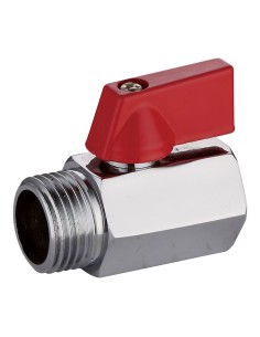 Mini Ball Valve ½ Inch with Red Lever