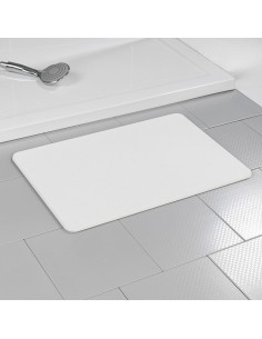 Bathroom non-slip mat made of diatomite, white, 60 x 39 cm
