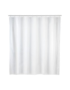 Rideau de douche blanc en polyester 180 x 200 cm