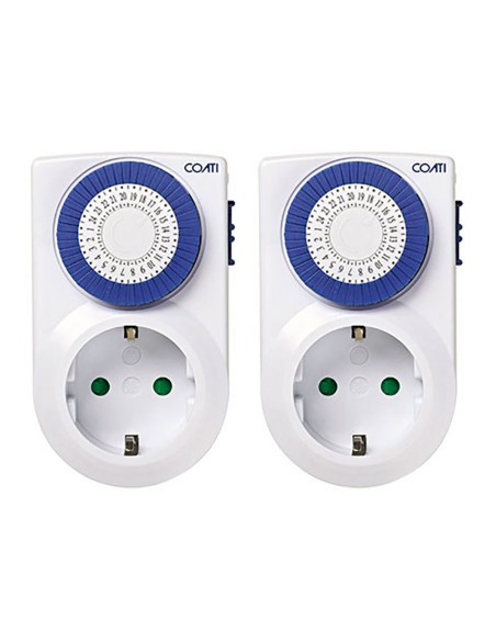Daily Analog Timer 16A White 2 pcs