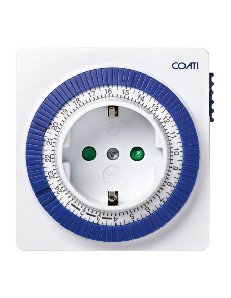 Programmeur analogique quotidien compact 16A blanc