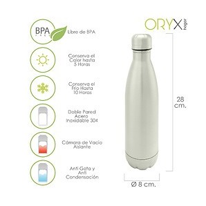 Garrafa Térmica Anti-gotas em Aço Inox 500 ml.