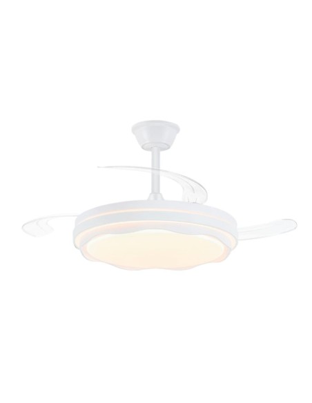 LED-Deckenventilator 60 W 3 einziehbare Schaufeln 106 cm