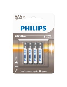 Alkaline AAA LR03 Battery 1.5 V 10.5 x 44.5 mm 4 pcs Blister