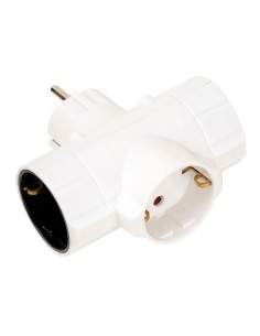 Triple Side Adapter Schuko 2P+T 16A 250V White