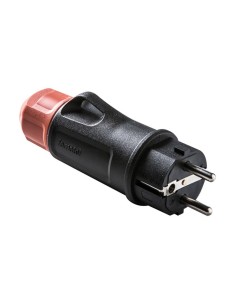 Schuko Plug 2P+T 16A 250V IP54 Black with Crimp Terminals