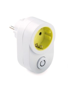 Schuko Adapter with Built-in Switch White 16A
