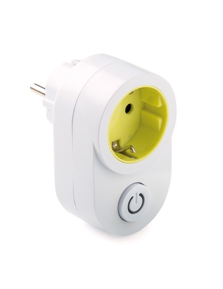 Adaptador Schuko com interruptor embutido branco 16A