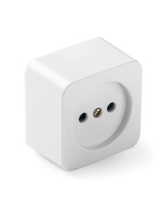 Base de surface carrée 16A 250V blanche