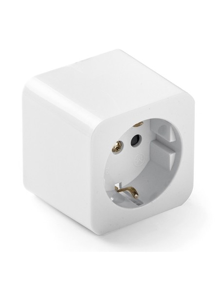 Base de surface carrée 16A 250V blanche retractile