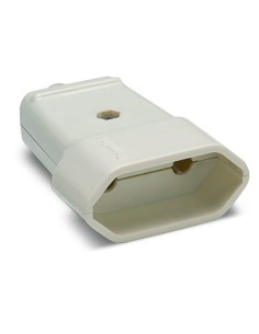 Base aérea bipolar retráctil 10A 250V blanca