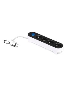Multiple Socket Base 4 Outlets Schuko 16-250V 1.4m With White Floor Switch
