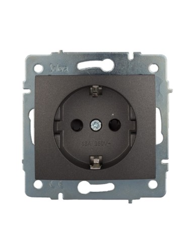 Flush Mount Fixed Base Non-frame 16A 250V~ Graphite
